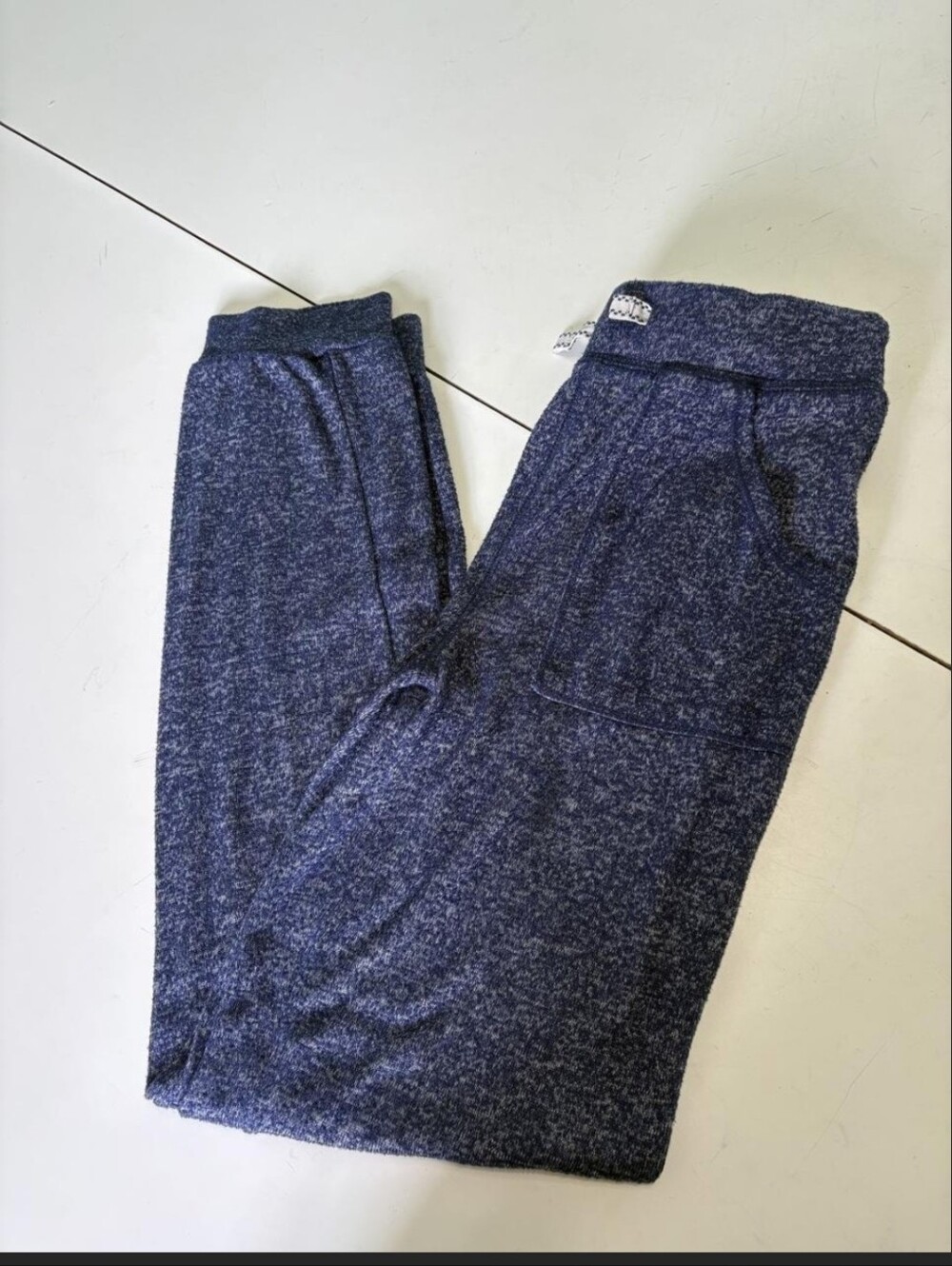 Cat & Jack Jogger Tracksuit Navy Blue Heather Sweatpants Pockets Size L 10/12